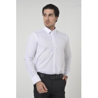  Beyaz Klasik Yaka Slim Fit Gömlek 