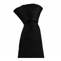 Brianze Siyah Şal Desen Mendilli Kravat SKT-4