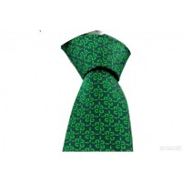 Brianze Yeşil Desenli Mendilli Kravat
